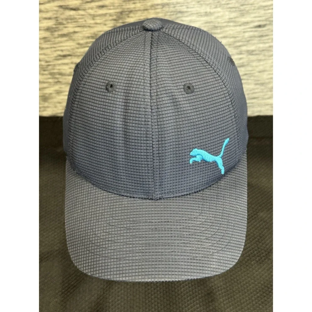 Puma Blue And Teal Hat Cap Mens Flexfit Genuine Brand Name Golf Tennis‎